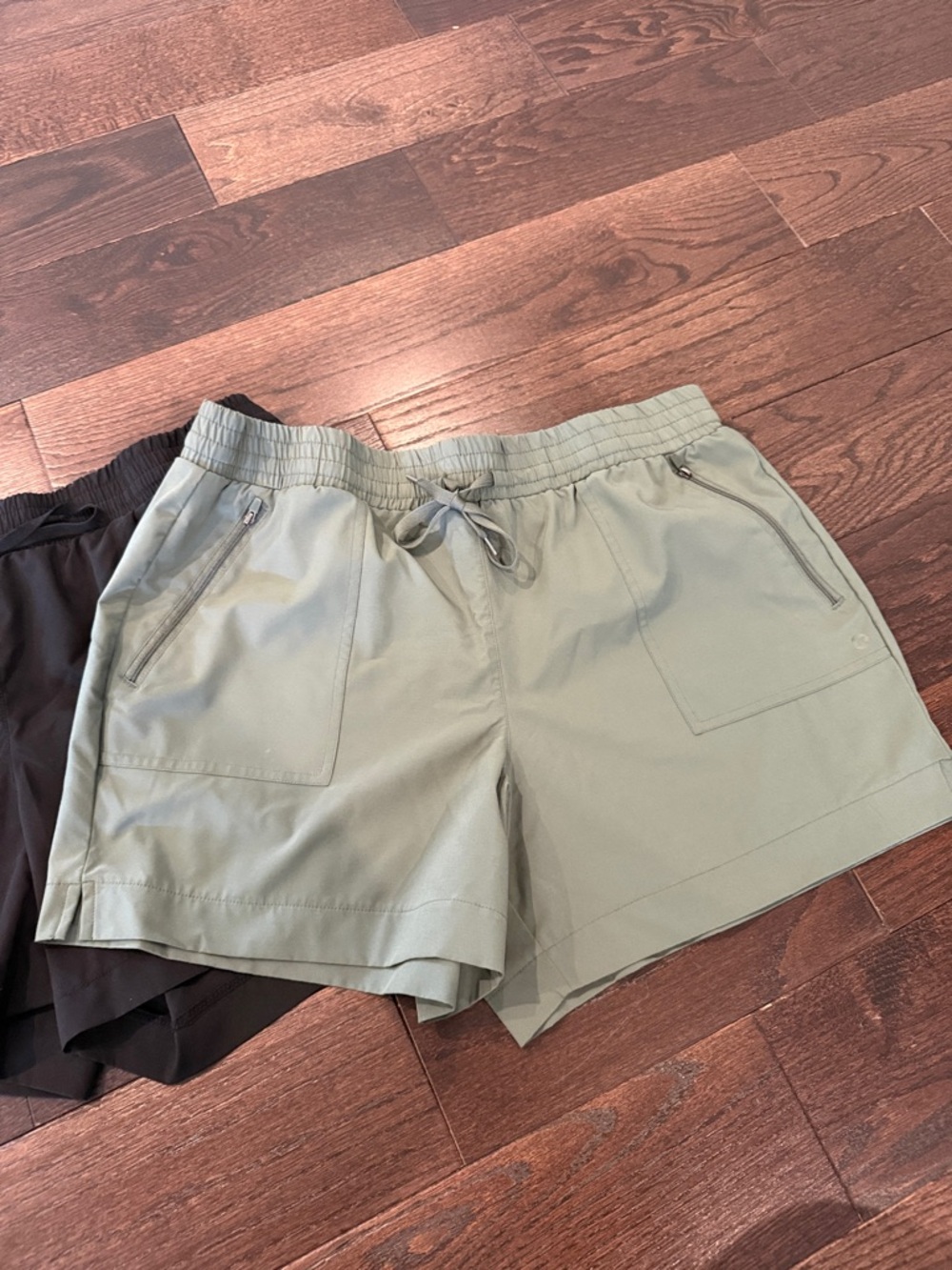 RBX Bundle of 2 Active Shorts with Zipper Pockets - Sage Green & Black  - XL